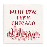 With Love From Chicago Block Sign
