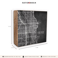 Chicago Charcoal City Grid Block Sign