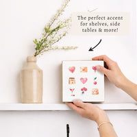 Valentine Icons Block Sign