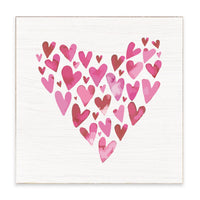 Pink Mosaic Heart Block Sign