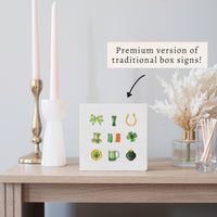 St. Patrick’s Day Icons Block Sign