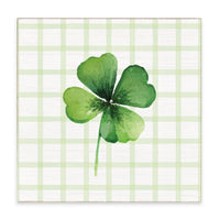 Shamrock Gingham Block Sign