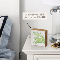 Little Pinch Of Luck Crab Block Sign