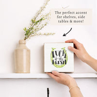 Luck Of The Irish Horseshoe Block Sign