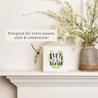 Luck Of The Irish Horseshoe Block Sign