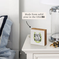 Luck Of The Irish Horseshoe Block Sign