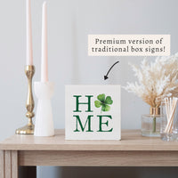 Home Shamrock Block Sign