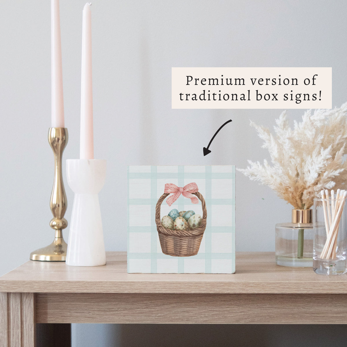 Easter Basket Block Sign