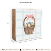 Easter Basket Block Sign