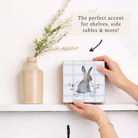 Easter Gingham Bunny Block Sign