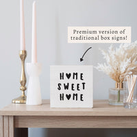 Home Sweet Home Hearts Block Sign