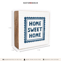 Home Sweet Home Stamp Block Sign