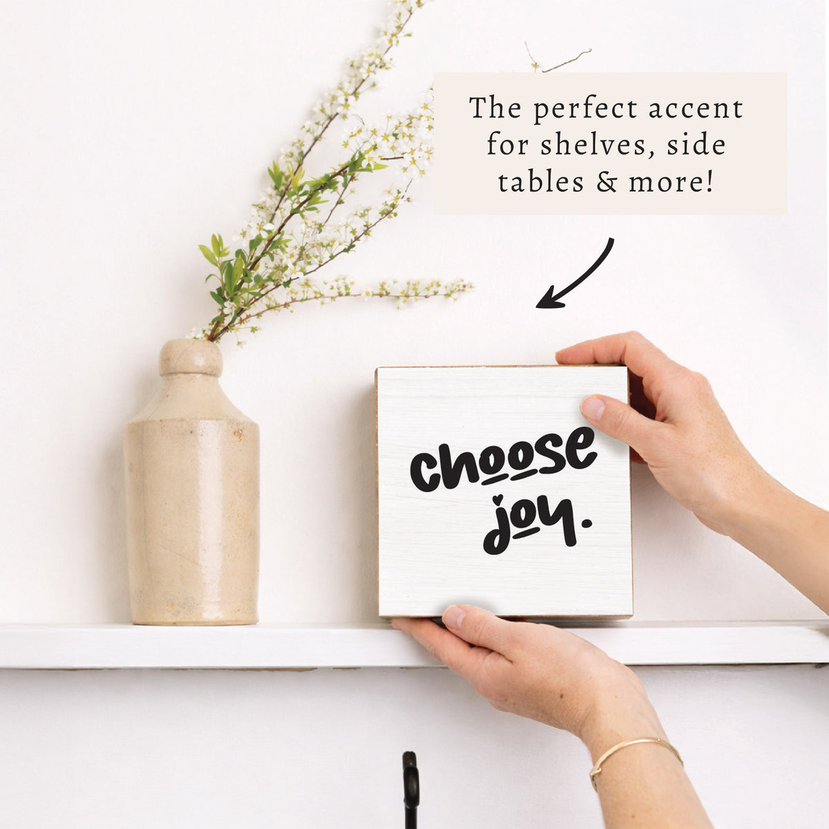Choose Joy Block Sign