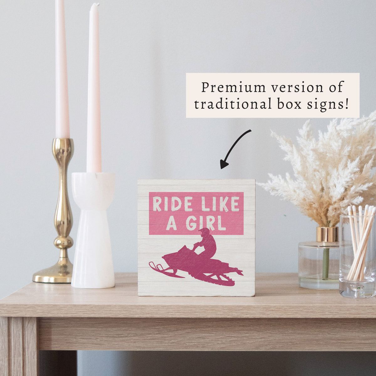 Ride Like A Girl Block Sign