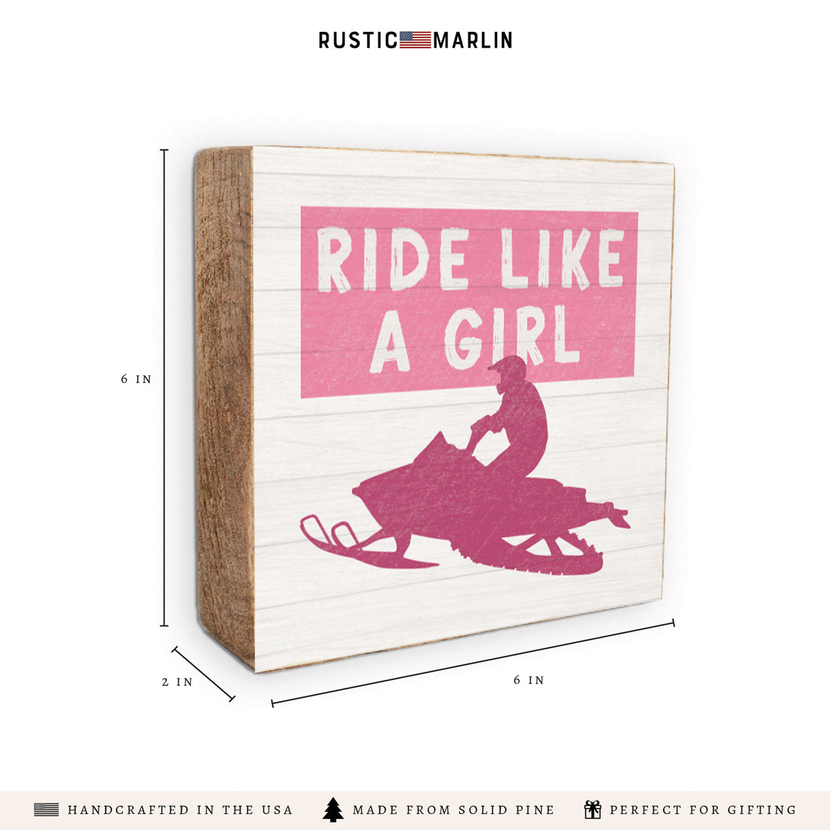 Ride Like A Girl Block Sign