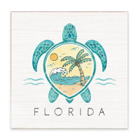 Florida Sea Turtle Block Sign