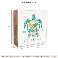Florida Sea Turtle Block Sign