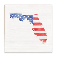 Florida American Flag State Block Sign