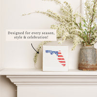 Florida American Flag State Block Sign