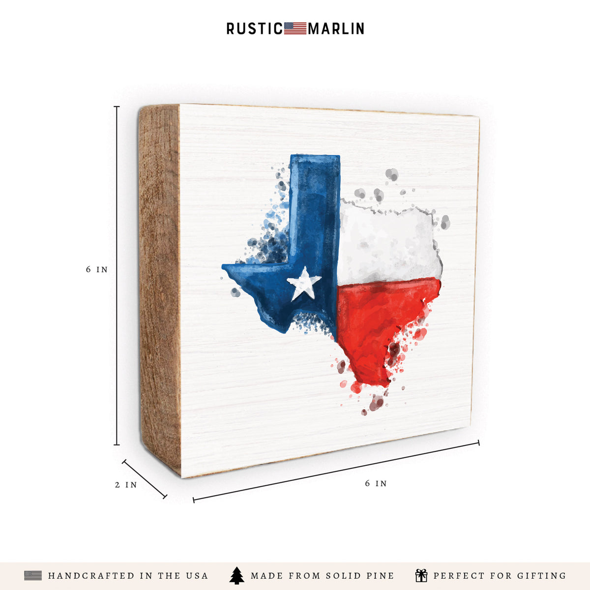 Texas State Americana Block Sign