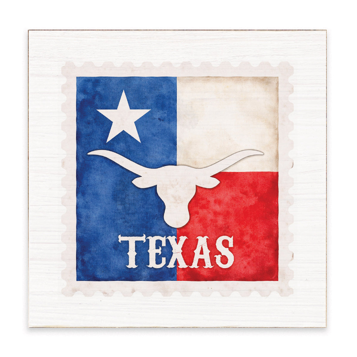 Texas Americana Stamp Block Sign