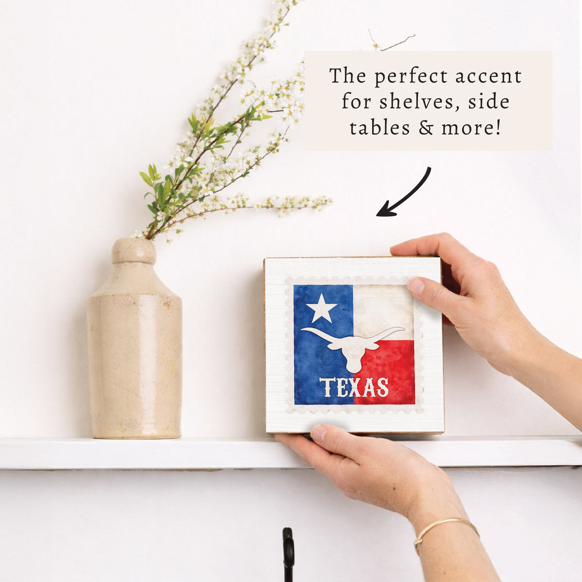 Texas Americana Stamp Block Sign