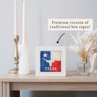 Texas Americana Stamp Block Sign