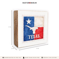 Texas Americana Stamp Block Sign