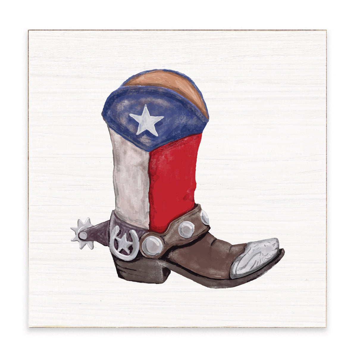 Texas Flag Boot Block Sign