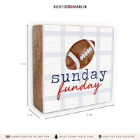 Sunday Funday Football Block Sign