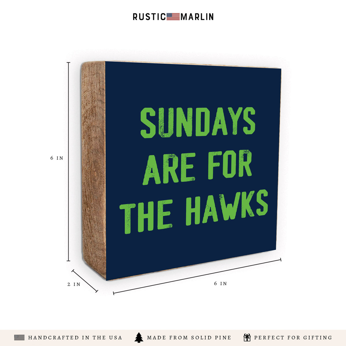 Sundays are for the Hawks Block Sign