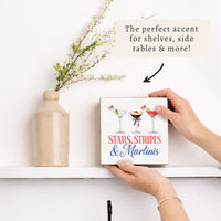 Stars Stripes & Martinis Block Sign