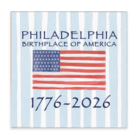 Philadelphia Birthplace Flag Block Sign