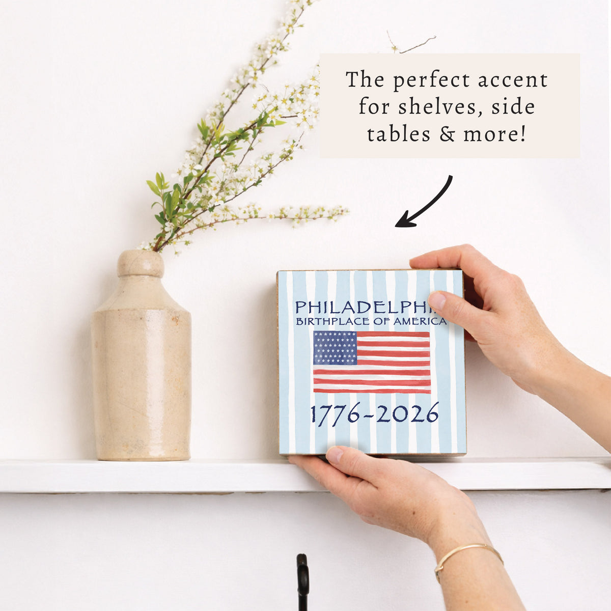 Philadelphia Birthplace Flag Block Sign