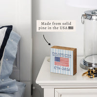 Philadelphia Birthplace Flag Block Sign
