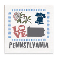 Pennsylvania Icons Block Sign