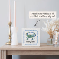 Maryland Blue Crab Block Sign