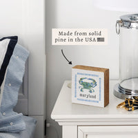 Maryland Blue Crab Block Sign
