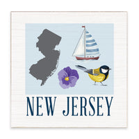 New Jersey Icons Block Sign