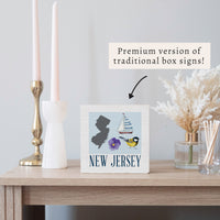 New Jersey Icons Block Sign