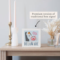 Delaware Icons Block Sign