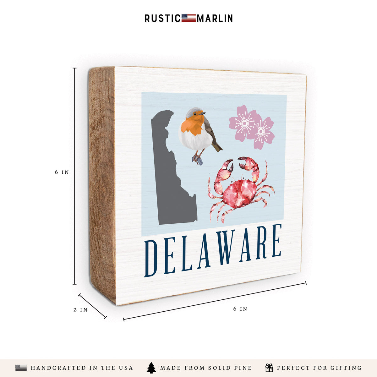 Delaware Icons Block Sign