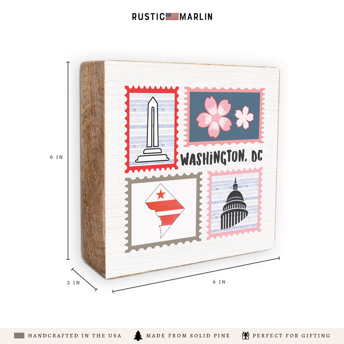 Washington DC Stamps Block Sign