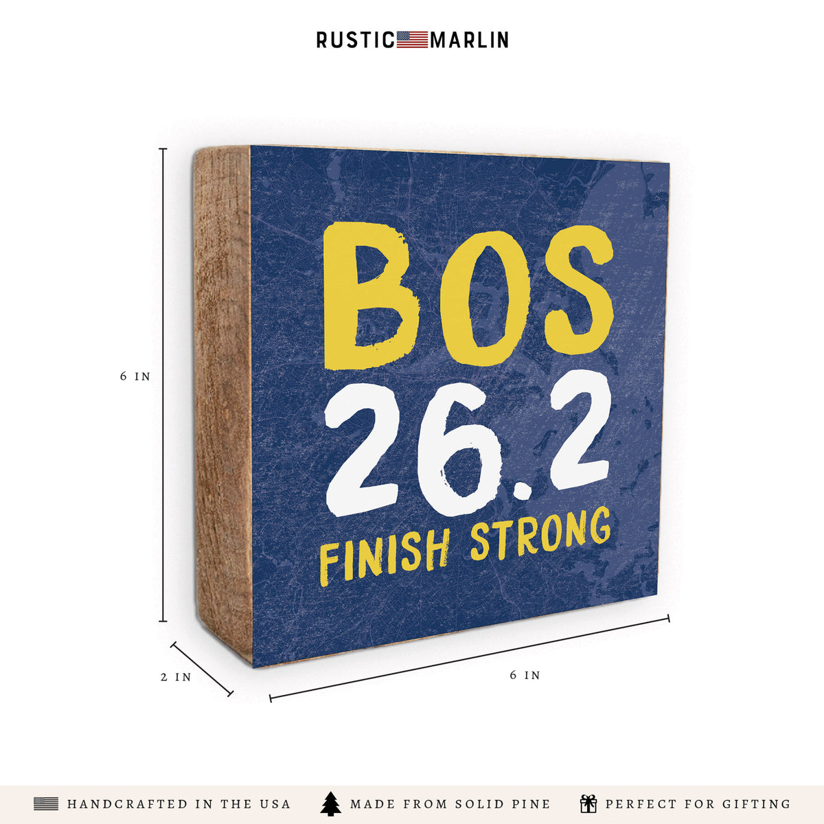 Boston 26.2 Finish Strong Block Sign