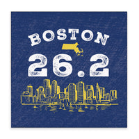Boston 26.2 Skyline Marathon Block Sign