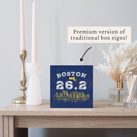 Boston 26.2 Skyline Marathon Block Sign
