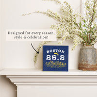 Boston 26.2 Skyline Marathon Block Sign