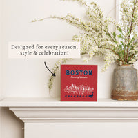 Boston Home of the Sox Block Sign