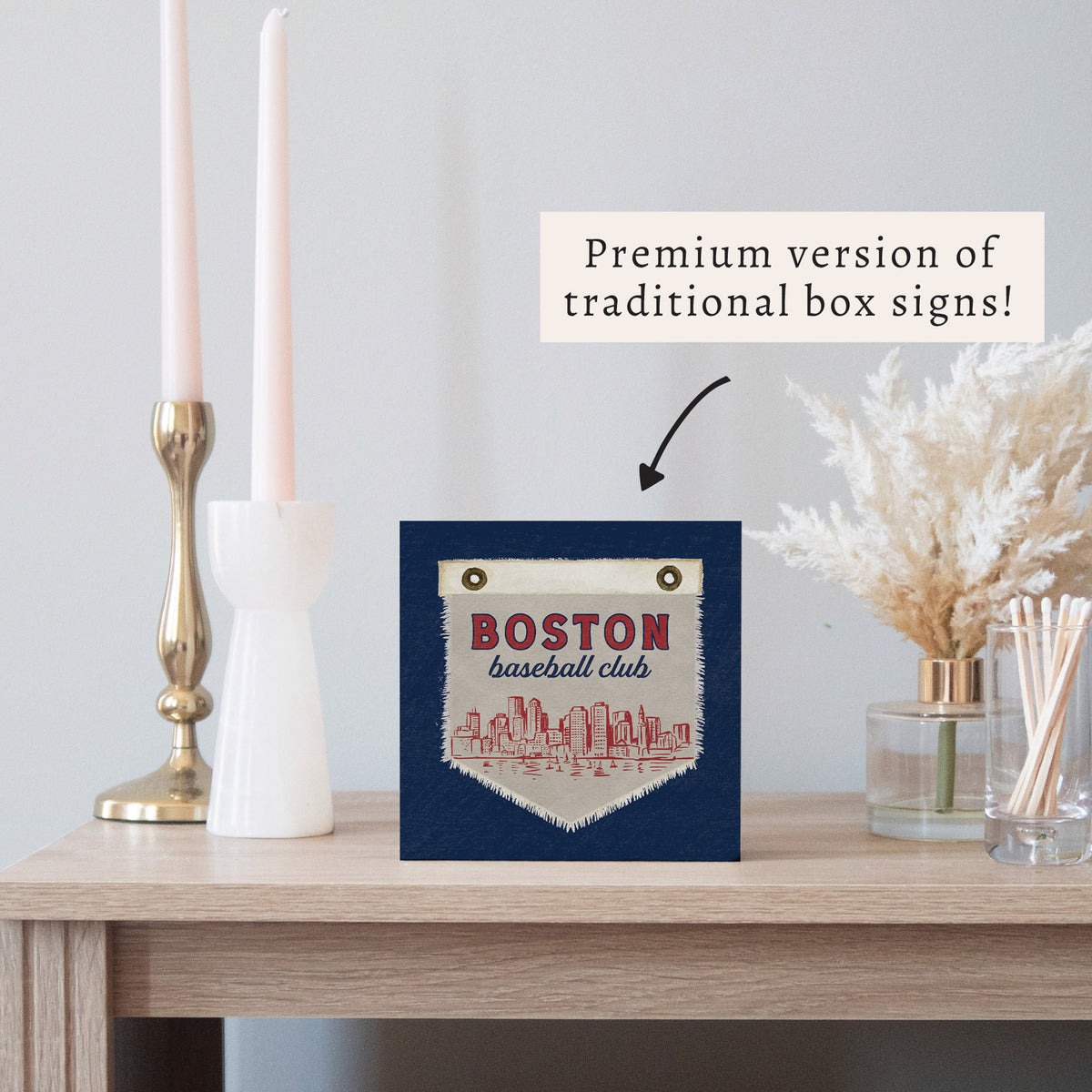 Boston Baseball Club Block Sign