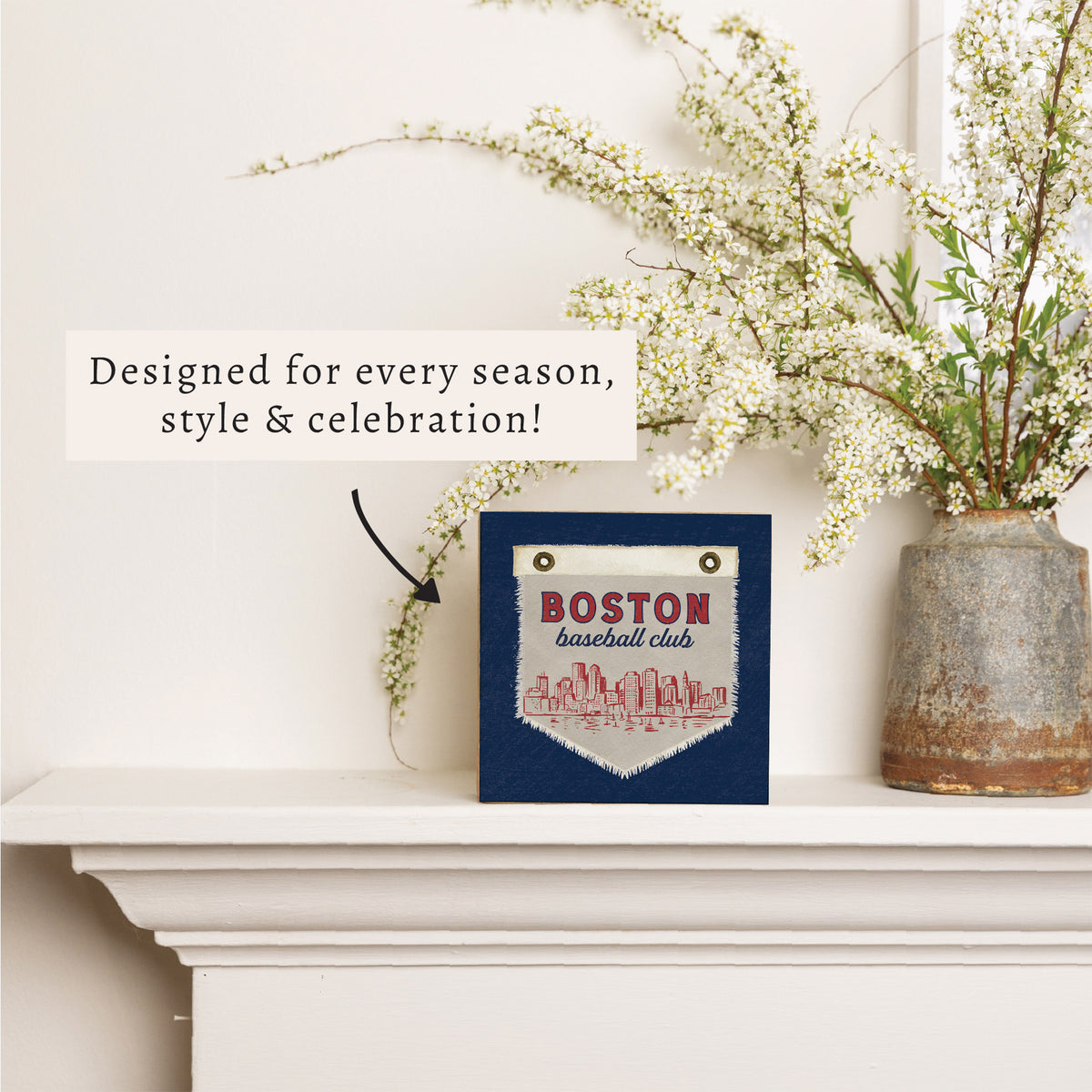 Boston Baseball Club Block Sign